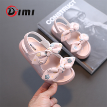 DIMI Summer Children Girls Shoes Microfiber Leather Princess Sandals Fashion Printing Bow Soft Infant Toddler Sandals 2024 - compre barato