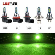 LEEPEE-Lámpara LED antiniebla para faro delantero de coche, luz diurna, bombillas H8 H11 9005 9006 h4 h7, blanco, verde, 6000k, 1 ud. 2024 - compra barato