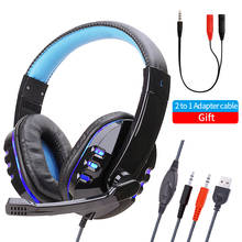 Headset gamer estéreo com microfone, fones de ouvido com fio para música e controle de voz, para computador e notebook 2024 - compre barato