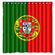 Portugal bandeira à prova dmilágua mildewproof cortina de banho poliéster cortina de chuveiro de tecido para a decoração do banheiro 180*180cm 2024 - compre barato