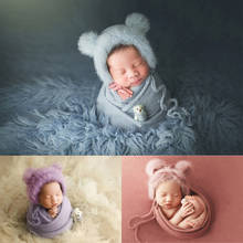Adereços para fotografia de recém-nascidos, 0-3 meses, acessórios, cobertor macio, chapéu para bebês, meninos, meninas, foto, cenário, adereços, cabine fotográfica 2024 - compre barato