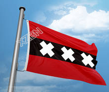 Голландия, Нидерланды, город Амстердам, флаг 3 фута x 5 футов, полиэфирный баннер, летающий 150*90 см, индивидуальный уличный флаг 2023 - купить недорого