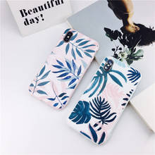 Watercolor Painting Back Case For iPhone 11 12 Pro Max XR X XS Max 6 6S 7 8 Plus SE 2020 Cover Leaves Phone Case Funda Coque 2024 - купить недорого