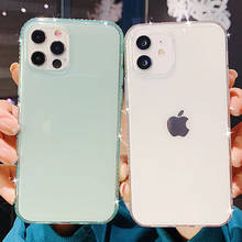 Glitter Clear Case For iPhone 12 Mini 11 Pro Max X XR XS 7 Plus 8 6 6S 5 5S SE 2020 Original Luxury Brand Cute Cover Accessories 2024 - buy cheap
