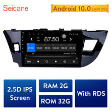 Seicane-sistema multimídia para autos, 2din, navegação gps, rádio, som estéreo, wi-fi, android 2013, para toyota corolla 2014, 2015, 10.0 2024 - compre barato