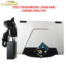 Toughbook-ordenador portátil CF52 de 4GB con HDD de 500GB/1TB, computadora de diagnóstico automático, toughbook cf52, alldata/ c5/ c4/ icom 2024 - compra barato