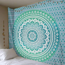 Enipate Large Mandala Indian Tapestry Wall Hanging Bohemian Beach Towel Polyester Thin Blanket Yoga Shawl Mat 210x150cm Blanket 2024 - buy cheap