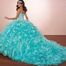 Mint Green Quinceanera Dresses with Jacket Crystal Beaded Sweet Sixteen Dress Vestido 15 anos Coral Masquerade Gowns 2024 - buy cheap