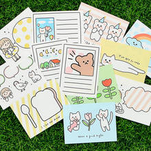 Kawaii Cute Cat Bear Memo Pad Sticky Notes School Office Supply Notepad Student Stationery IME2370 2024 - buy cheap