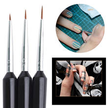 3pcs Nail Art Acrylic Liner Painting Brush Nail Lines Stripes Grid Pattern Drawing Pen UV Gel Liner Polish Pen Nail Art Brushes 2024 - buy cheap