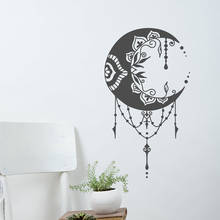 Pegatina de pared de media luna y Mandala, calcomanías de vinilo para decoración del hogar, sala de estar, dormitorio, murales de decoración de estilo bohemio, papel tapiz 4465 2024 - compra barato