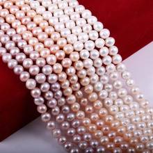 Natural Freshwater Pearl Bead Nearly Round Loose Pearl Bead for Charms  Jewelry Making Fashion Bracelet Necklace Crafts 2024 - buy cheap