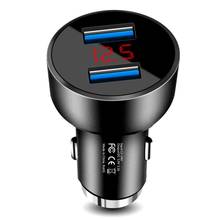 auto Accessories USB Quick Charge auto Charger Voltage Display Splitter Cigarette Lighter Socket QC 3.0 Charger in for 2024 - buy cheap