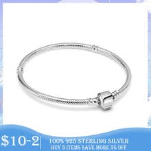 Hot Sale Snake Chain Bracelet 925 Sterling Silver Classic Round Snake Chain Charm Bracelet For Women Fashion Fine Jewelry Gift 2024 - buy cheap