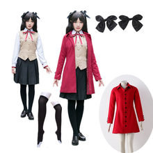 Anime cosplay fate stay night tohsaka rin cosplay roupas femininas traje conjunto halloween 2024 - compre barato