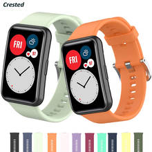 Banda de silicone para huawei relógio ajuste cinta acessórios smartwatch substituição pulseira cinto huawei relógio ajuste 2020 cinta 2024 - compre barato