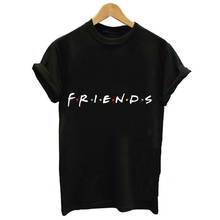 2021 verão encabeça amigos tshirt feminino impressão gráfica t camisa femme amigos tv mostrar camiseta feminino bff tumblr topos t 2024 - compre barato