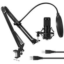 Kits de micrófono de condensador BM800, dispositivo USB para ordenador, Karaoke, estudio de sonido, grabación, 192KHz/24 bits 2024 - compra barato