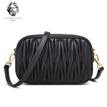 LAORENTOU Women Cow Leather Retro Small Shoulder Bag Ladies Crossbody Bags Black Casual Bags Valentine's Gift 2024 - buy cheap