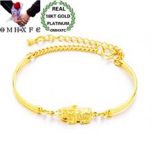 Hxomfc pulseiras femininas para festa de aniversário, presente de casamento e estilo vintage pixiu, pulseiras de ouro 18k be190 2024 - compre barato