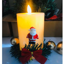 Home Christmas Decor Christmas Santa Snowman Handmade LED Smokeless Candle Tea Light Flickering Christmas Celebration Dinner 2024 - buy cheap