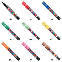 Posca-canetas marcadoras coloridas, material de escritório, caneta de ponta média 1mm com 21 cores 2024 - compre barato