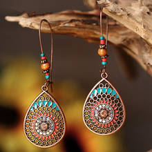 Hollow Out Dangle Filigree Teardrop Earrings Vintage Indian Tribal  Tibetan Jewelry Brincos Bijoux Bohemia Pendant Drop Earrings 2024 - buy cheap