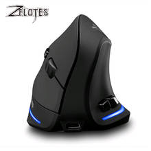 ZELOTES F-35 2.4G Wireless Mouse Vertical Mouse Ergonomic Rechargeable Mice 2400DPI Portable Gaming Mouse for Laptop PC Computer 2024 - buy cheap