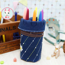 Фетровая Нетканая ткань с рисунком синего кота, фетровая сумка для шитья ручек, карандашей, ручной работы, 12*10 см, фетровая ткань ручной работы 2024 - купить недорого
