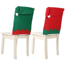 Чехол для стула «Рождество», красный, зеленый, эльф, покрытие для кухонного стола, чехлы для стульев, праздничные, домашние, вечерние, декоративные, Санта, для свадебной вечеринки, чехлы для стульев 2024 - купить недорого