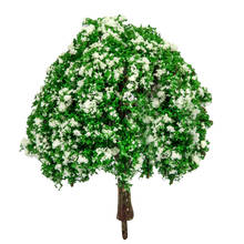 Mini Tree with White Flower Resin Crafts Micro landscape Garden Miniatures Fairy Garden Ornament Decoration Terrarium Figurines 2024 - buy cheap