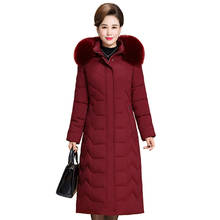 Plus Size L-6XL Women Winter Jacket Hooded Fur Collar Big Size Down Jacket Winter Coat Warm Thicken Cotton Long Parkas Outwear 2024 - buy cheap