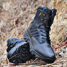 Hanwild-botas militares de cuero para hombre, calzado táctico para el desierto, zapatos de senderismo, ejército, transpirables, para acampar, cazar, escalar, trabajo 2024 - compra barato