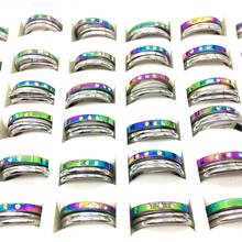 MixMax 36 sets Women's 3 IN 1 Stainless Steel Rhinestone Band Rings Fashion Jewelry Wholesale Lot 2024 - buy cheap