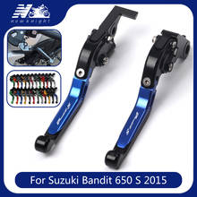 With Logo 20 Color Motorcycle CNC Aluminum alloy Adjustable Foldable Brake Clutch Lever Accessories For Suzuki Bandit 650 S 2015 2024 - buy cheap