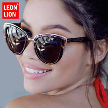 Leonlion-óculos de sol feminino, grande, vintage, retrô, espelhado, marca de óculos de sol feminino 2024 - compre barato
