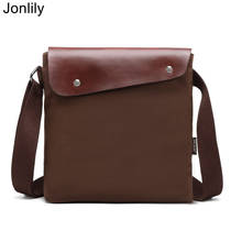 Jonlily-Bolso de hombro Vintage de lona para hombre, bandolera de mensajero informal, sencillo, bolso de día para adolescentes, KG372 2024 - compra barato