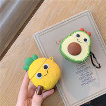 Case for Apple Airpods 2 Case Pineapple Cartoon for Airpods Case Cover for Airpods 2 Earphone Soft Case Avocado with Hooks 2024 - buy cheap