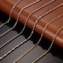 Vnox DIY Chain Necklace Stainless Steel Women Men Jewelry Snake Round Beads for Pendant Accessories 2024 - compre barato