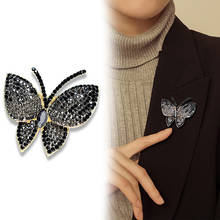 Rhinestone Butterfly Brooch Pin Women Fashion Banquet Pins Jewelry Clothes Accessories Scarf Clip Brooches 2024 - buy cheap