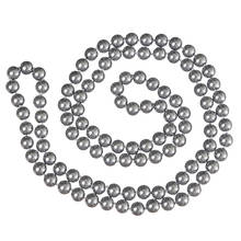 Sliver Round Beads 8mm For DIY Handmade Pearls Necklace Simple Style Imitation Pearl Chain Necklace 36inch Women Jewel Gift H874 2024 - buy cheap