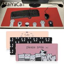 MaiYaCa Cute baby cat paw Comfort Mouse Mat Gaming Mousepad Big Promotion Russia xl Keyboard Laptop PC notebook desk pad 2024 - buy cheap