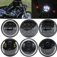 5-3/4" 5.75 inch Motorcycle LED Projector Halo angel eyes turn signal light Headlight housing For Sportster 883 XL1200 Iron Dyna 2024 - buy cheap