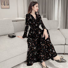 New Autumn Fashion Dress Women's Chiffon Printed Dress Woman Dresses Vestido De Mujer Femme Robe 2024 - buy cheap