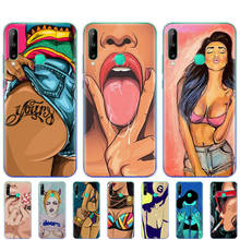 silicon phone cover case for huawei p40 lite E p40 pro cover for huawei Y7P Y5P Y6S Y9S NOVA 5T fundas hot flirt sexy girl 2024 - buy cheap