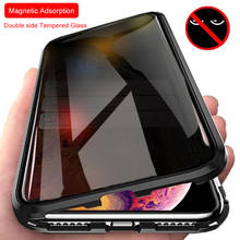 Магнитный защитный чехол из закаленного стекла для iphone 11 Pro XR XS MAX X 6S 6 7 8 Plus SE 2020 2024 - купить недорого
