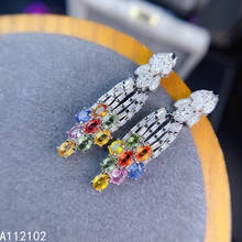 KJJEAXCMY-joyería fina de Plata de Ley 925 con incrustaciones de color Natural, pendientes de gemas populares a la moda para chica, soporte de estilo chino 2024 - compra barato