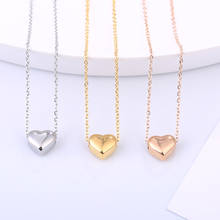 3 D Heart Pendant Necklace Choker 316 L Titanium Stainless Steel Fine Jewelry 18 K Gold Plated Never Fade Woman Gift Never Fade 2024 - buy cheap