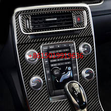 Decoración interior para puerta de Volvo s60l V60, control central, CD de cambio de fibra de carbono, accesorios modificados para aire acondicionado 2024 - compra barato