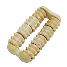 2 Raw Wooden Stress Relief Health Therapy Relax Body Relaxation Massage Wood Roller Hand Held Massager 2024 - buy cheap